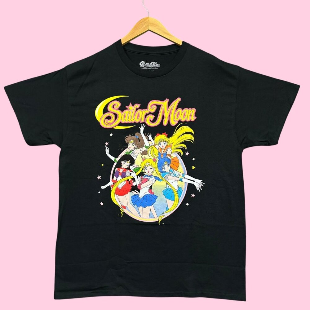 Pretty Guardian Sailor Moon Anime Cast Poster Tee L